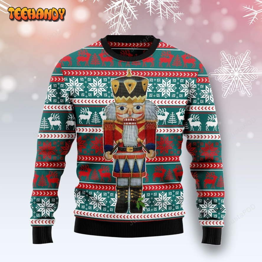 Nutcracker And Drum Ugly Christmas Sweater, Ugly Sweater