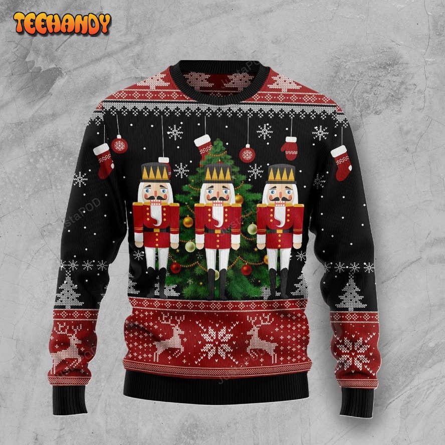 Nutcracker Christmas Tree Ugly Christmas Sweater, Ugly Sweater