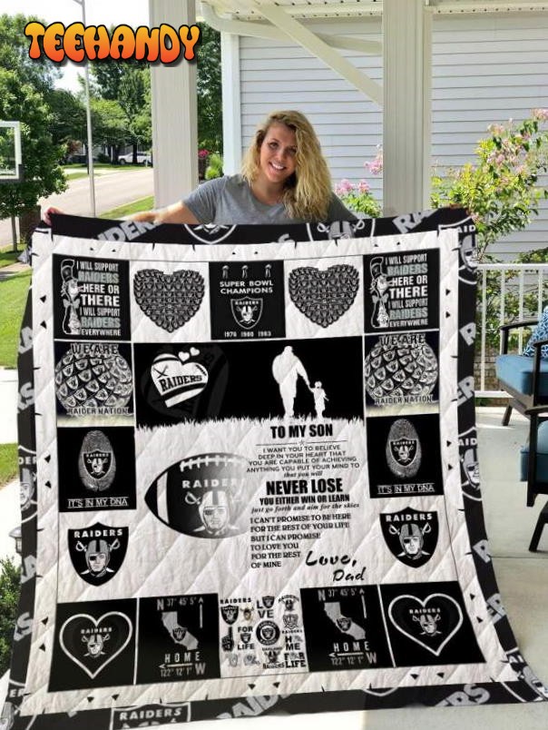 Oakland Raiders 3D Quilt Blanket