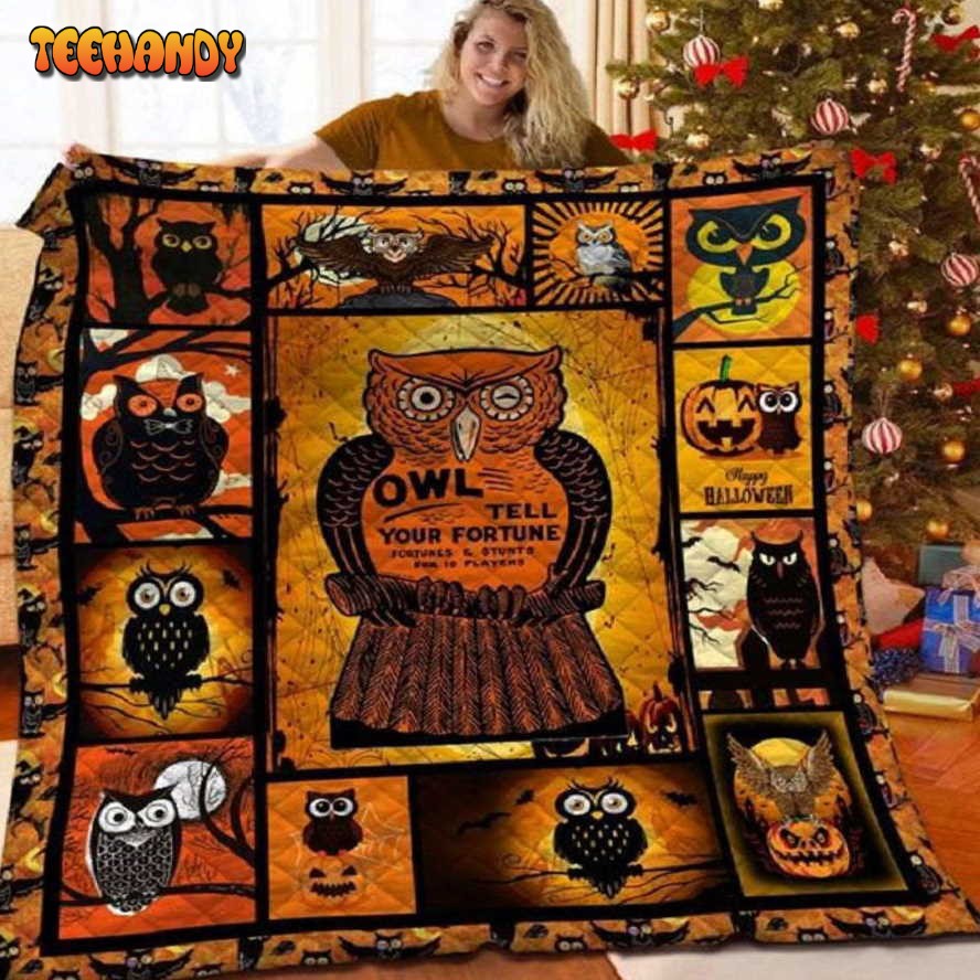 Owl Halloween Sherpa Blanket Sherpa Blanket Blanket Halloween Adult