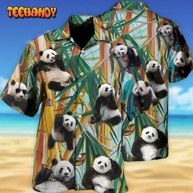 Panda Cute Panda Play Alone Hawaiian Shirt