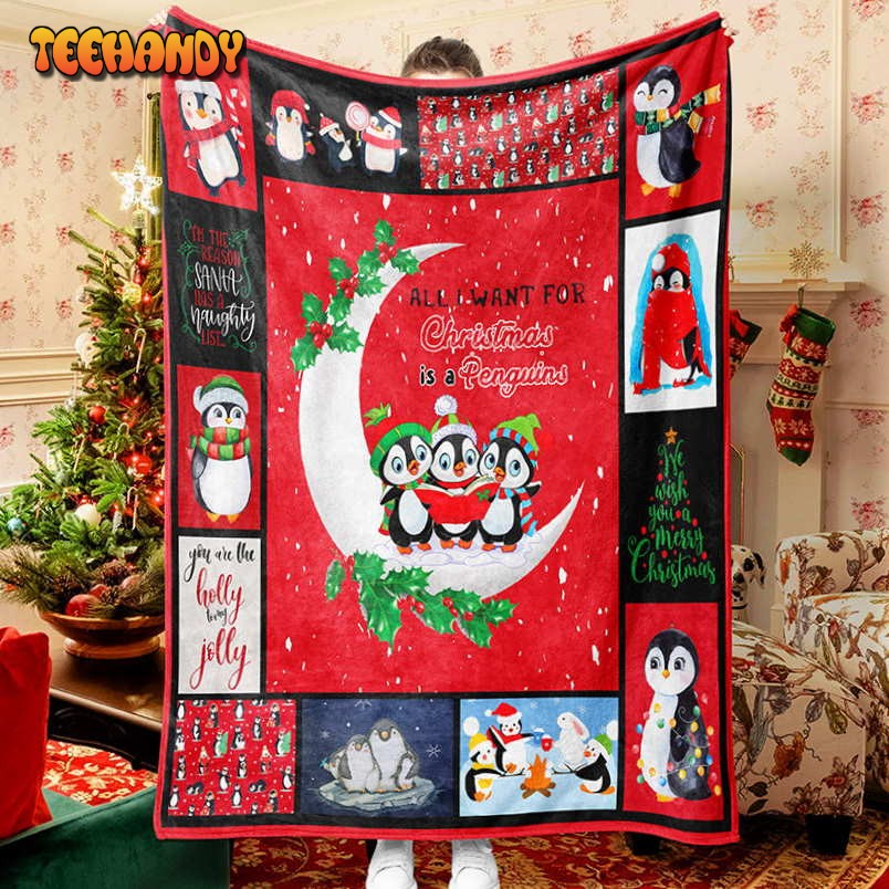 Penguin Christmas Blanket