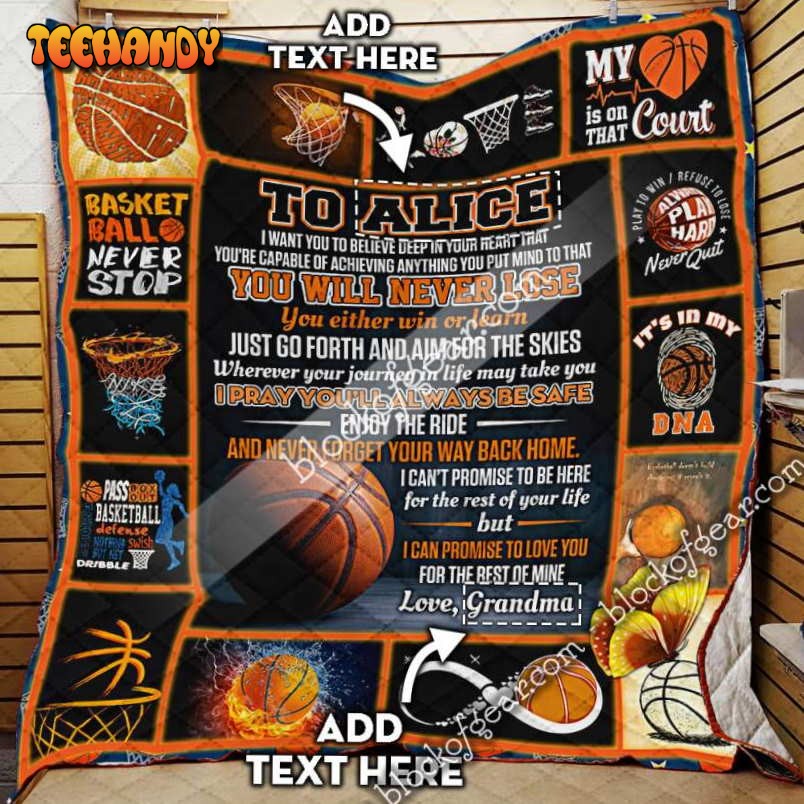 Personalized Basketball Girl 3D Quilt Blanket