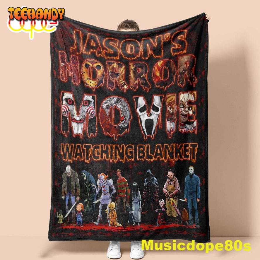 Personalized Name My Horror Movie Watching Halloween Gift Blanket