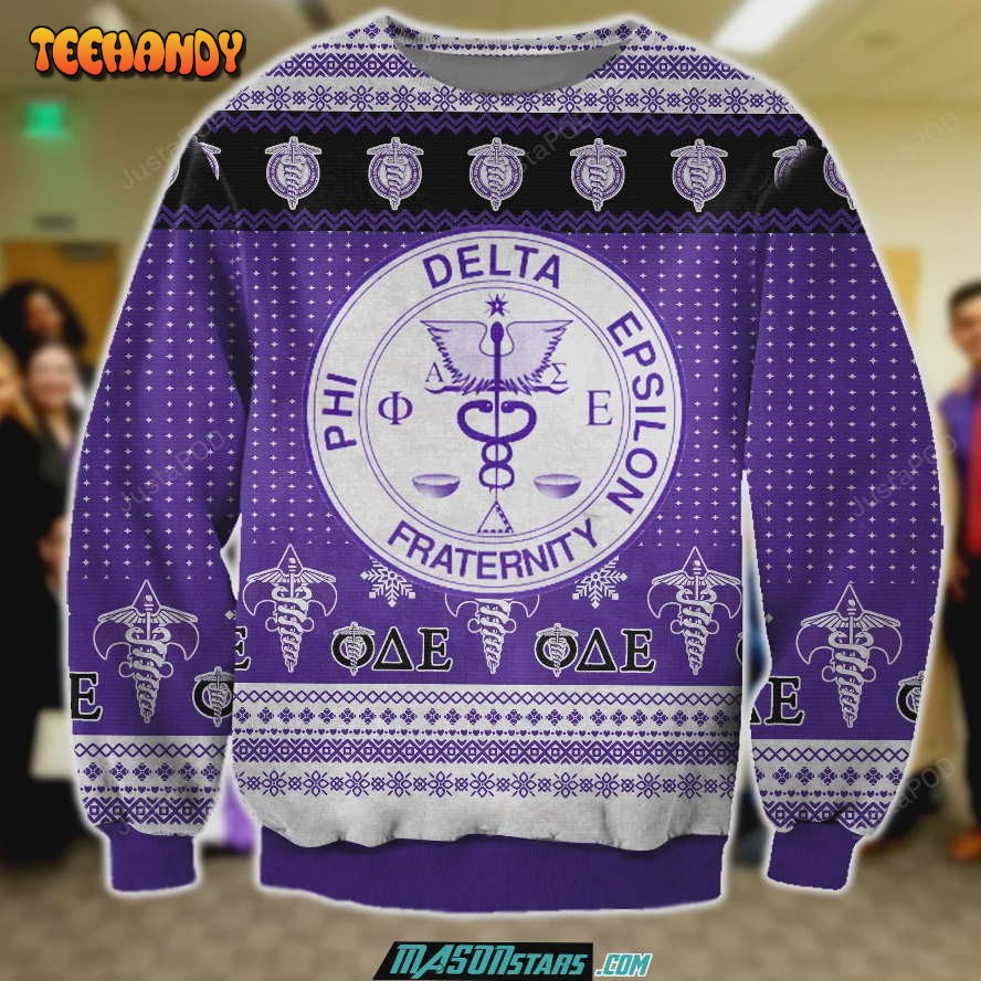 Phi Delta Epsilon 3D Print Ugly Christmas Sweater, Ugly Sweater