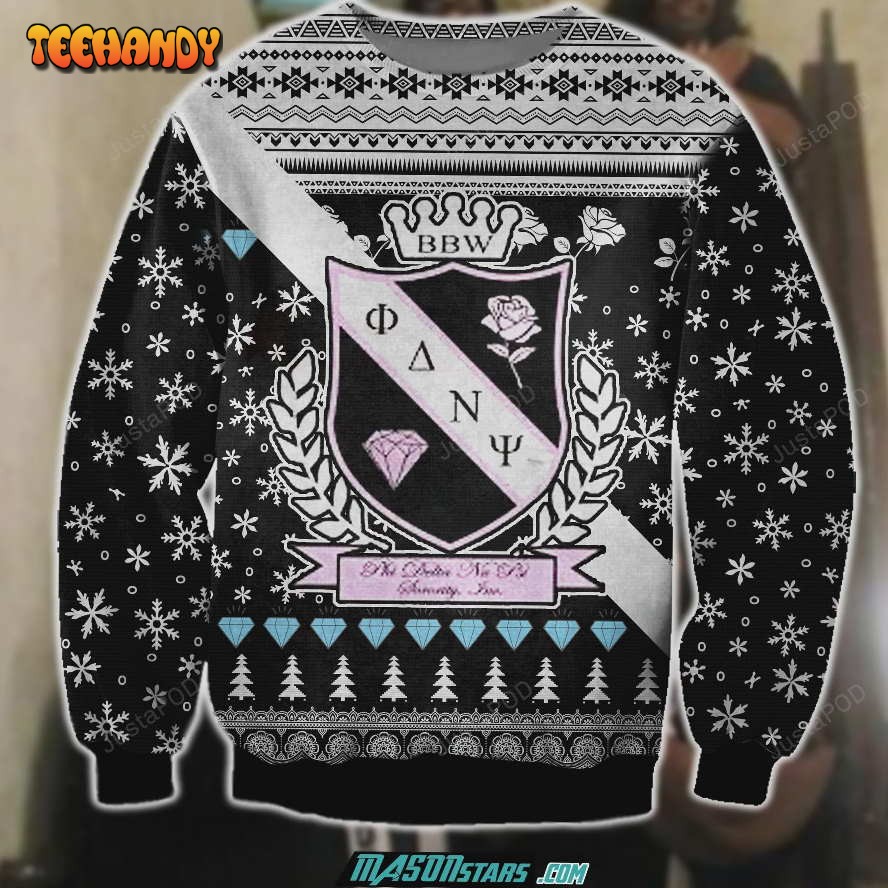 Phi Delta Nu 3D Print Ugly Christmas Sweater, Ugly Sweater