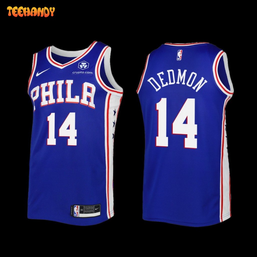 Philadelphia 76ers Dewayne Dedmon 2022-23 Icon Edition Jersey Blue