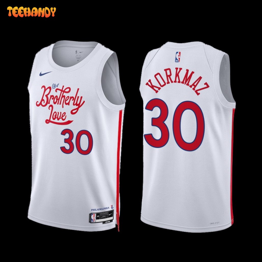 Philadelphia 76ers Furkan Korkmaz 2022-23 City Edition Jersey White