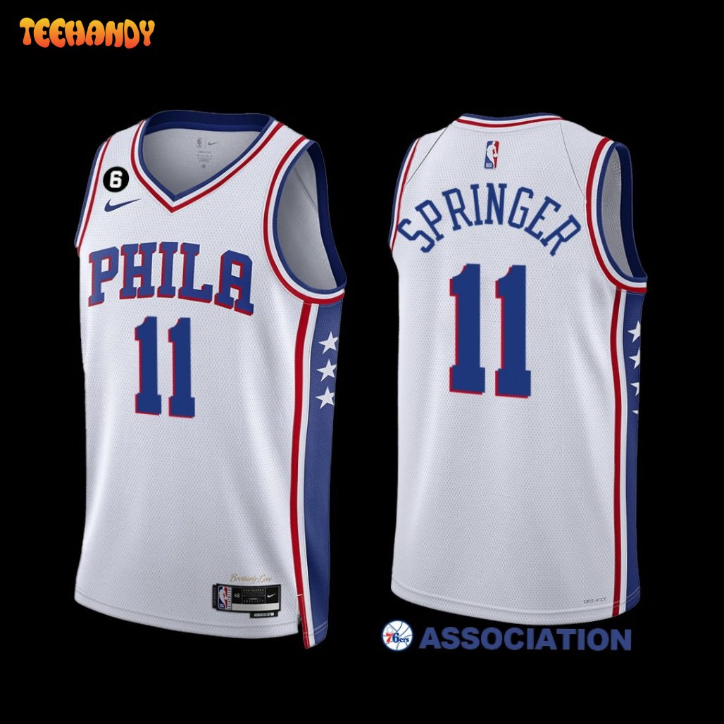 Philadelphia 76ers Jaden Springer 2022-23 Association Edition Jersey White