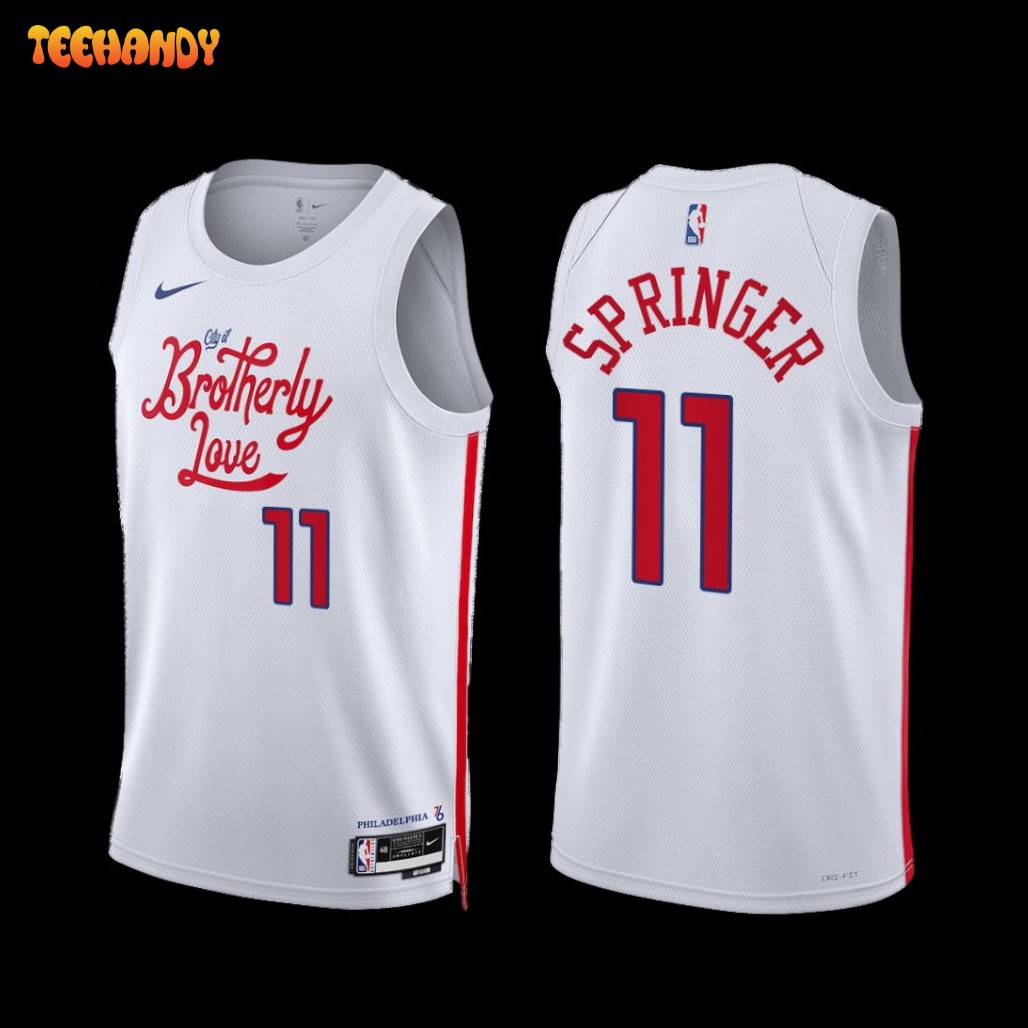 Philadelphia 76ers Jaden Springer 2022-23 City Edition Jersey White