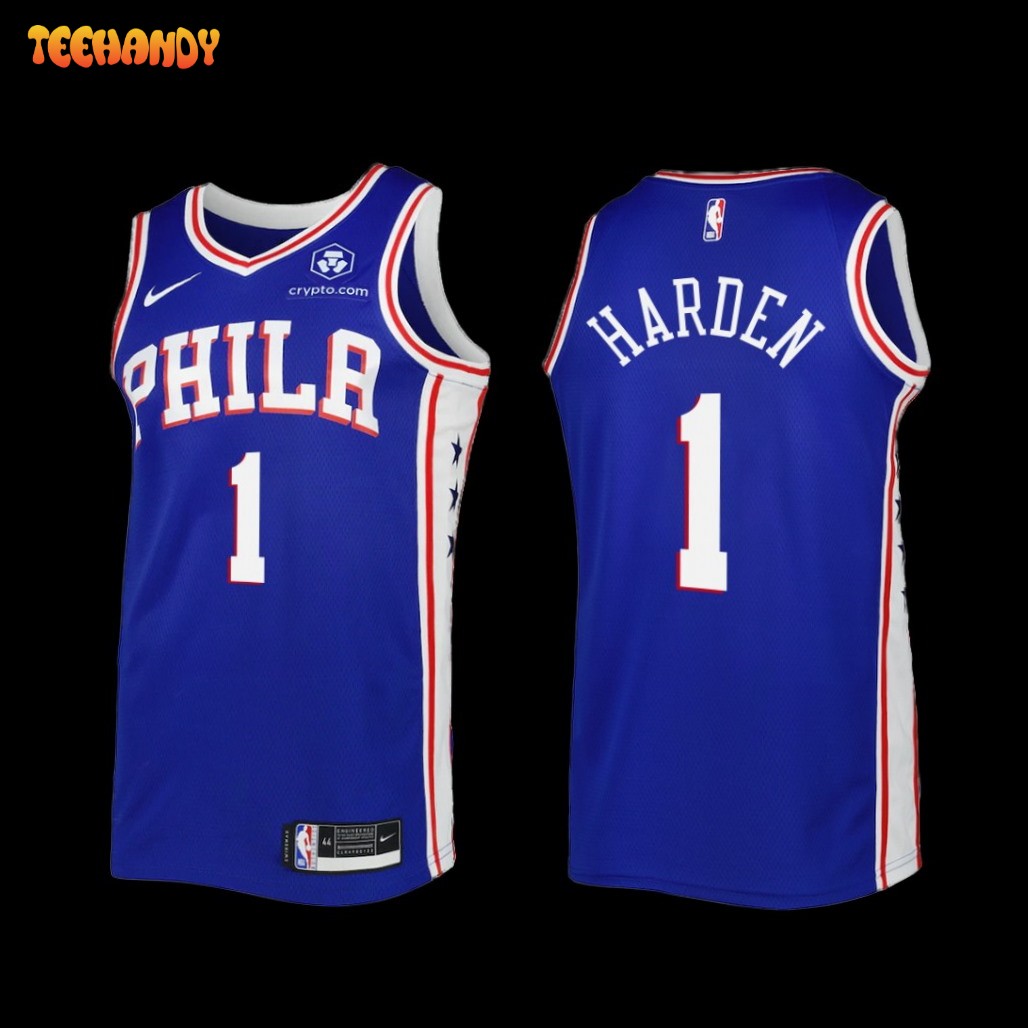 Philadelphia 76ers James Harden 2022-23 Icon Edition Jersey Royal