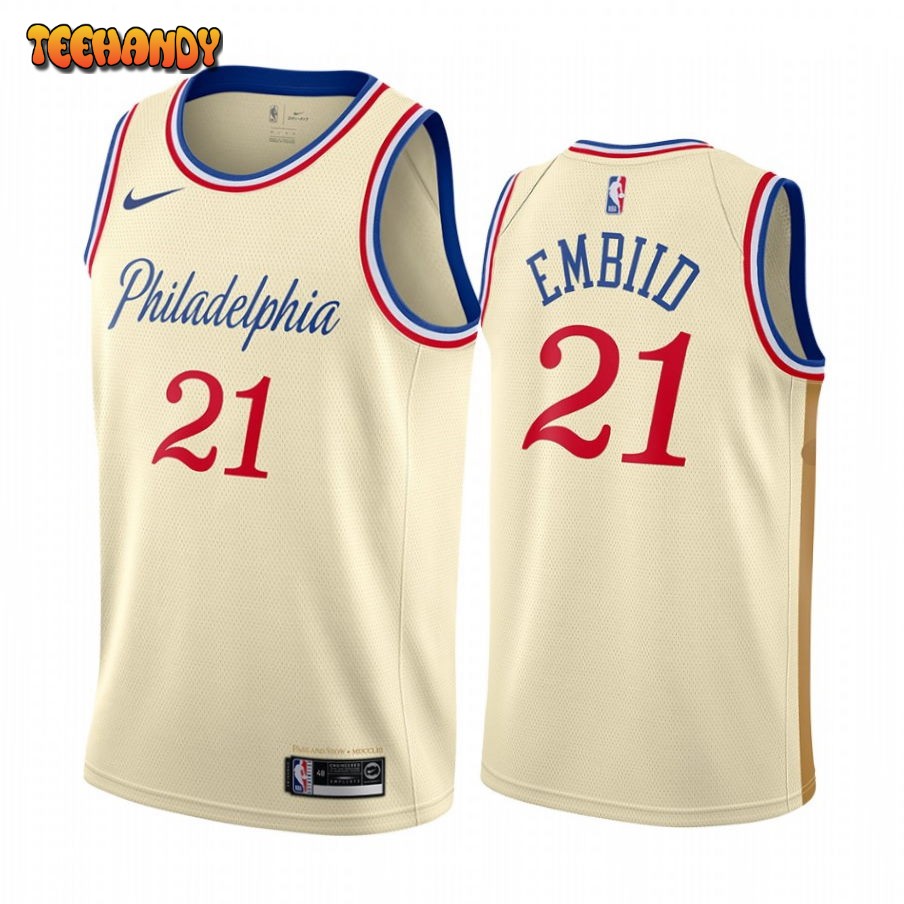 Philadelphia 76ers Joel Embiid 2020 Cream City Jersey