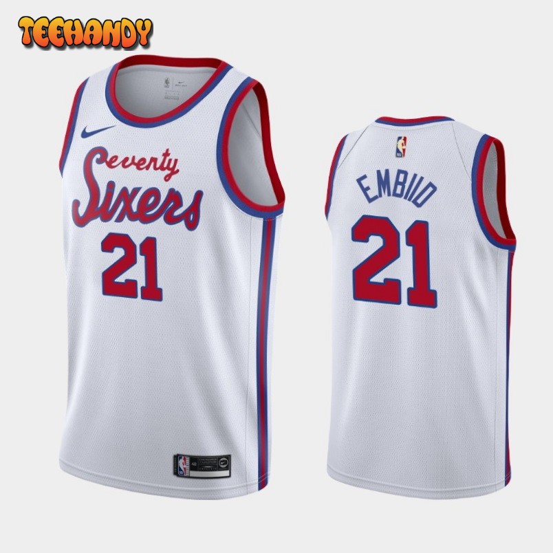 Philadelphia 76ers Joel Embiid 2020 White Classic Jersey