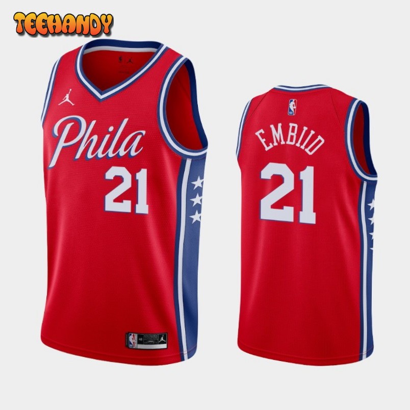 Philadelphia 76ers Joel Embiid 2021 Red Statement Jersey