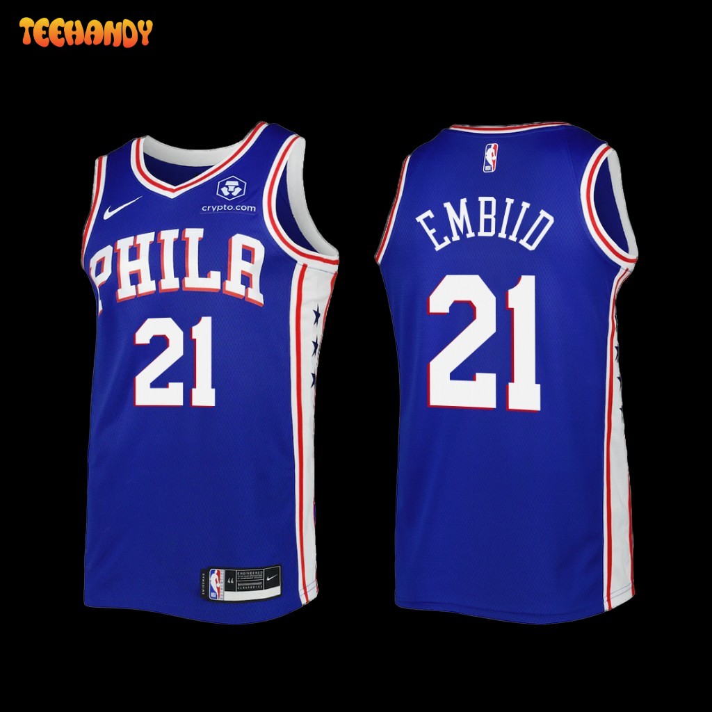 Philadelphia 76ers Joel Embiid 2022-23 Icon Edition Jersey Royal