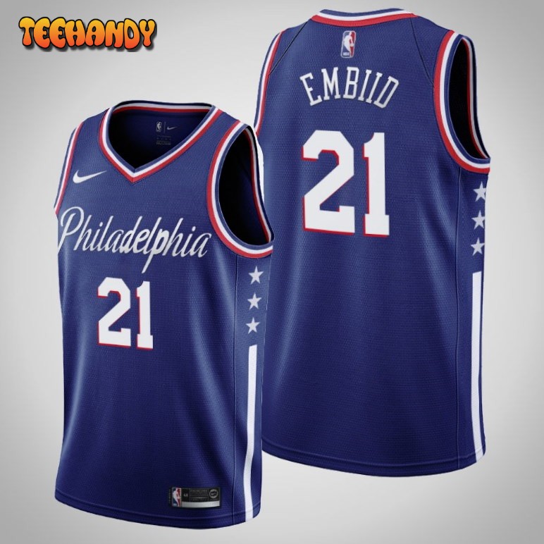 Philadelphia 76ers Joel Embiid Blue City Edition Jersey