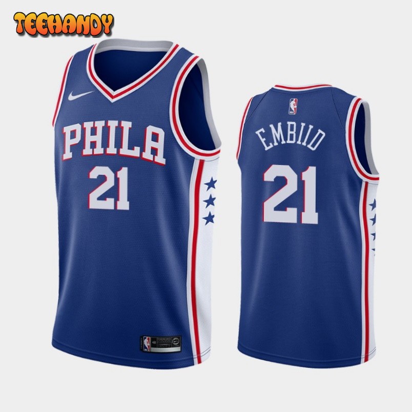 Philadelphia 76ers Joel Embiid Blue Icon Jersey