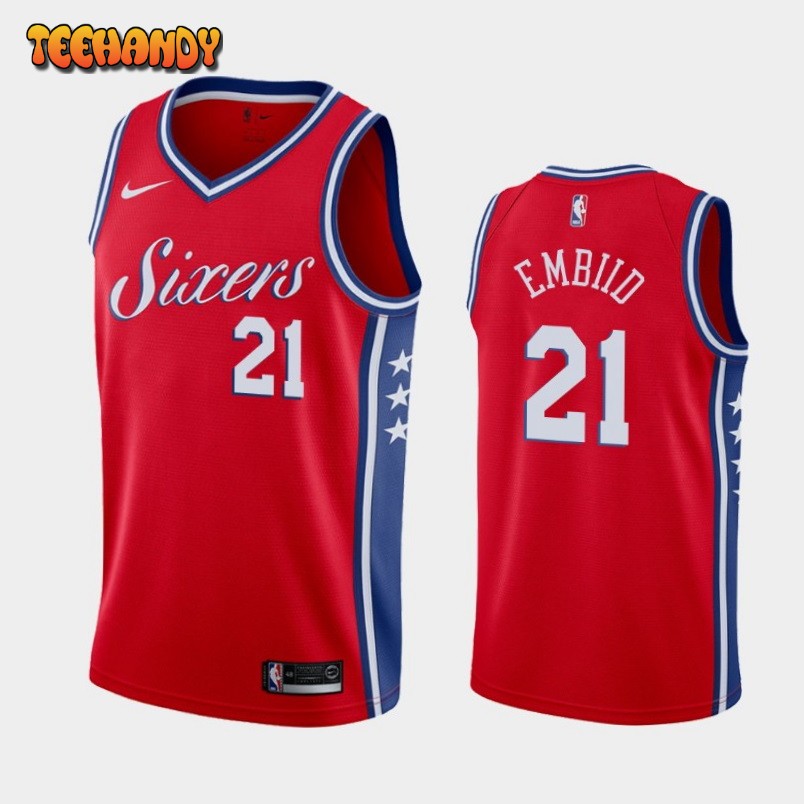 Philadelphia 76ers Joel Embiid Red Statement Jersey