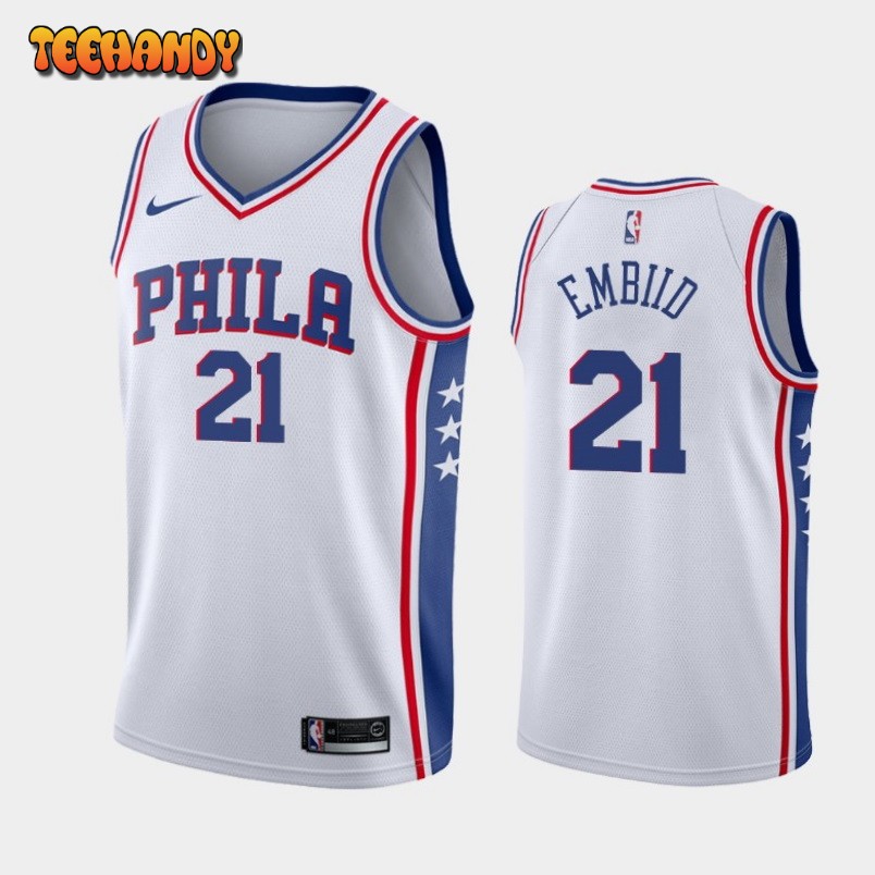 Philadelphia 76ers Joel Embiid White Association Jersey