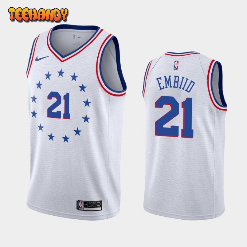 Philadelphia 76ers Joel Embiid White Earned Jersey