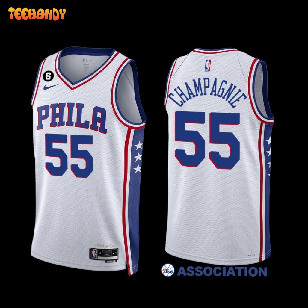 Philadelphia 76ers Julian Champagnie 2022-23 Association Edition Jersey White