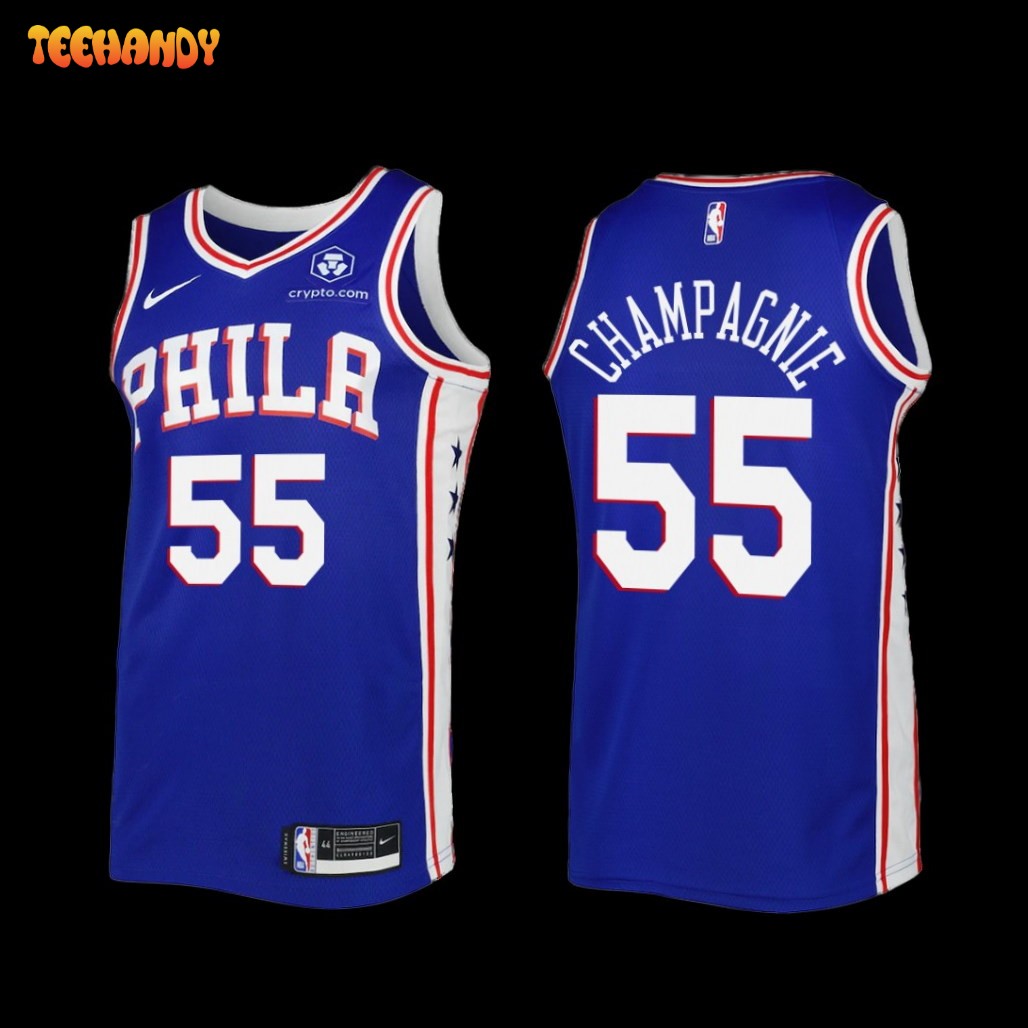 Philadelphia 76ers Julian Champagnie 2022-23 Icon Edition Jersey Blue