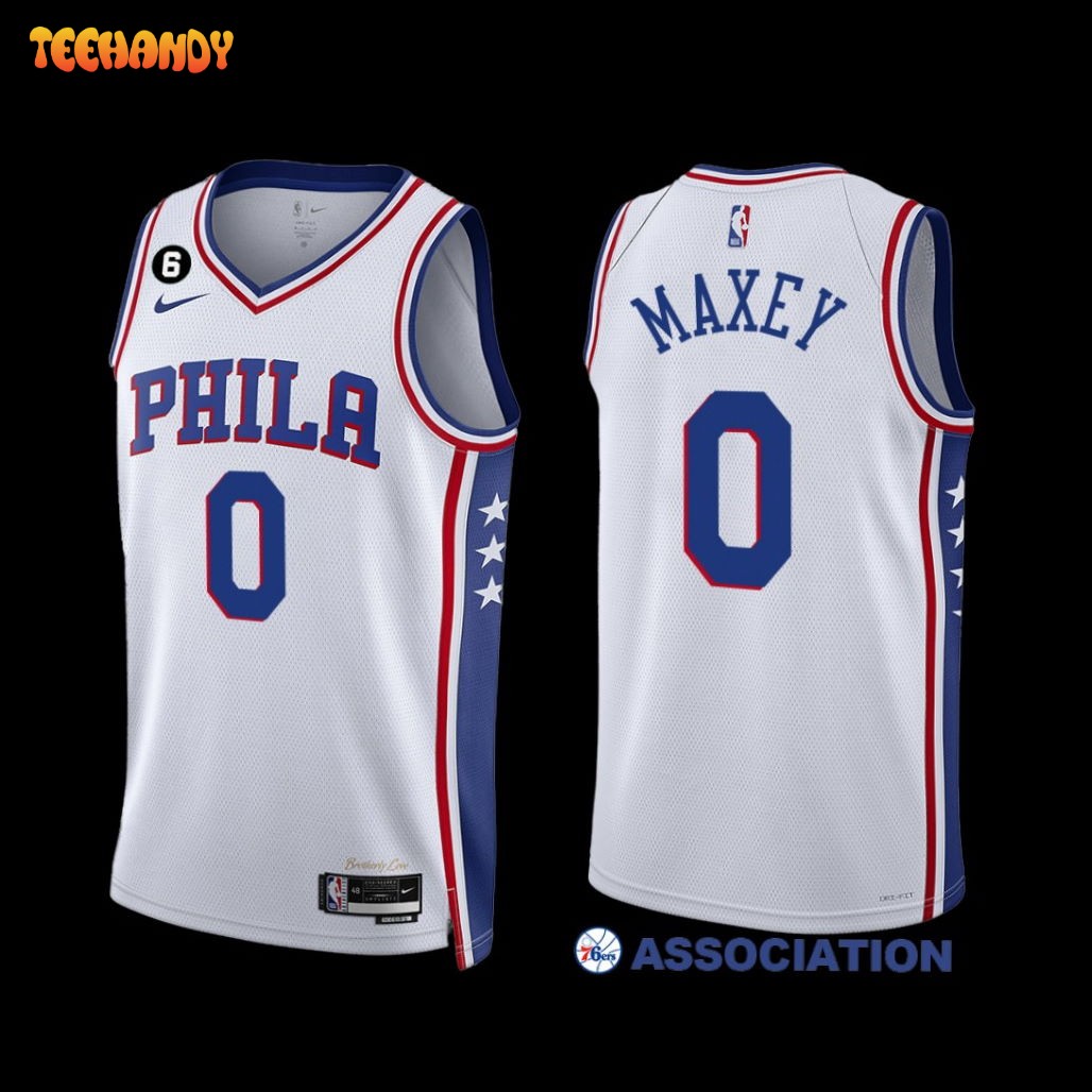 Philadelphia 76ers Tyrese Maxey 2022-23 Association Edition Jersey White