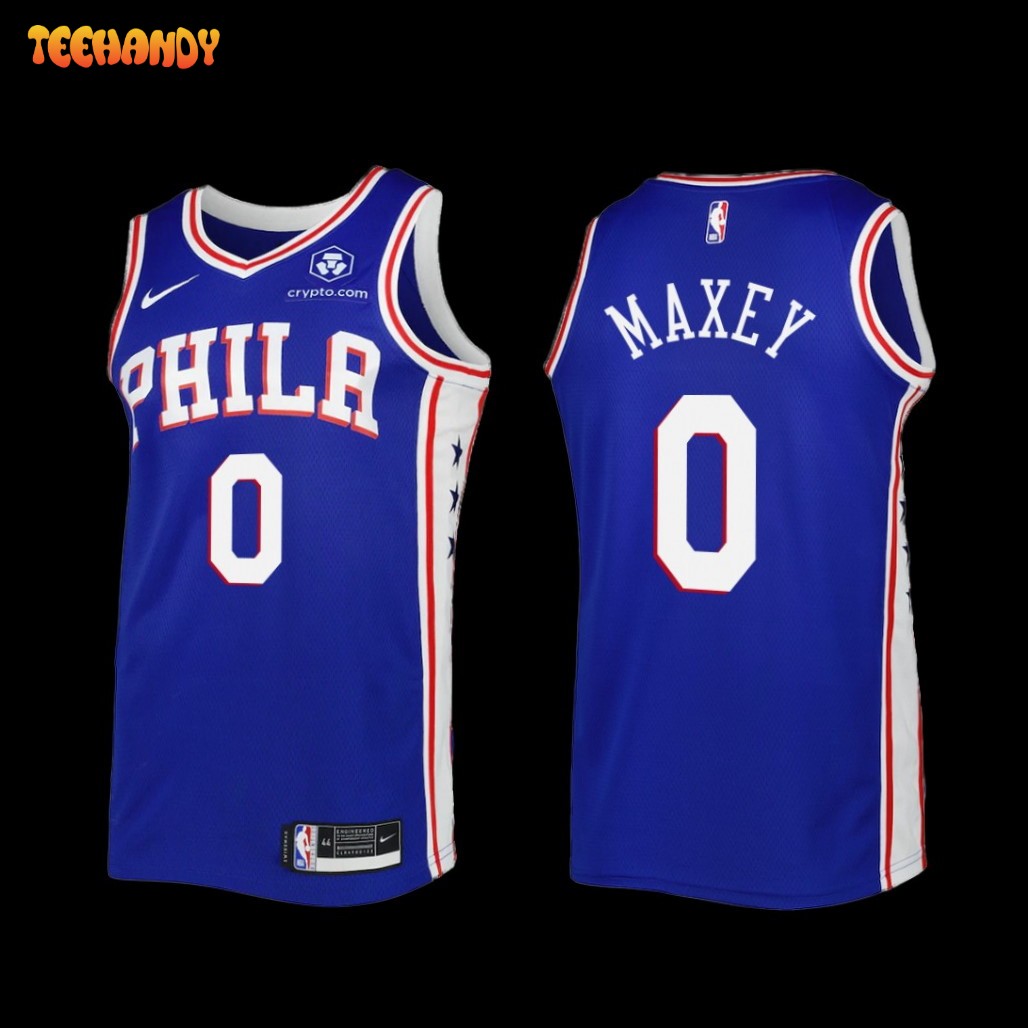 Philadelphia 76ers Tyrese Maxey 2022-23 Icon Edition Jersey Royal