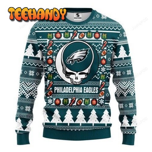 Philadelphia Eagles Grateful Dead Christmas For Fans Ugly Christmas Sweater