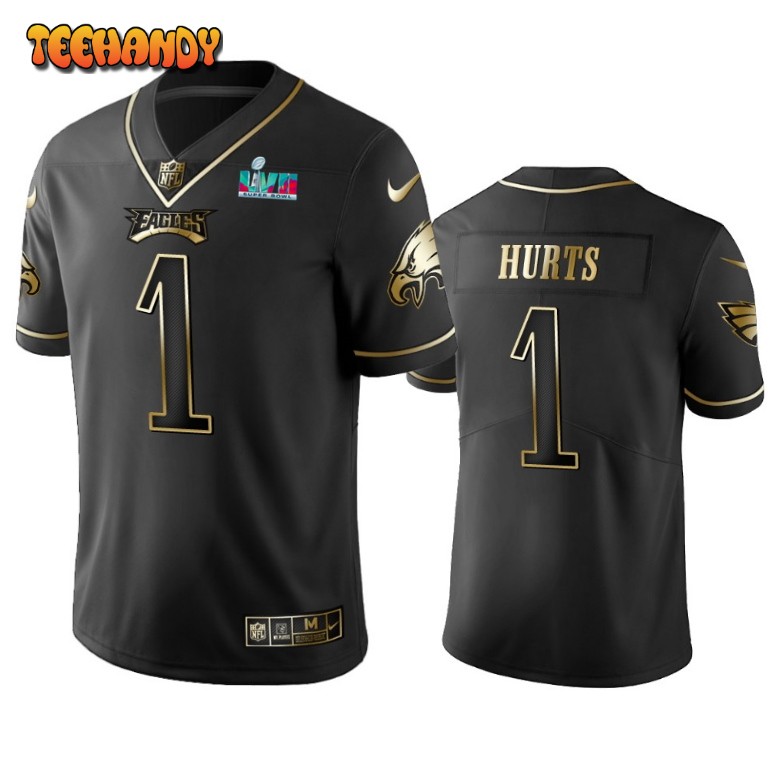 Philadelphia Eagles Jalen Hurts Super Bowl LVII Black Golden Limited Jersey