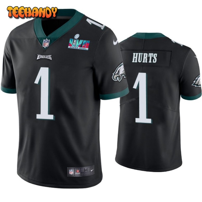 No. 1 Jalen Hurts Eagles Shirt For Youth Black Color Football Jersey Season  2023