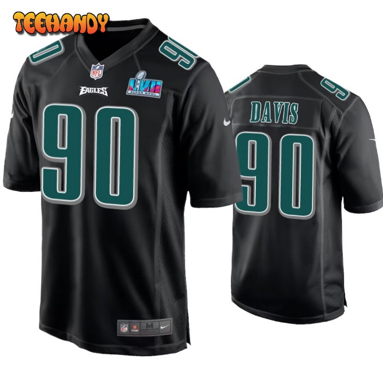 Philadelphia Eagles Jordan Davis Super Bowl LVII Black Fashion Jersey