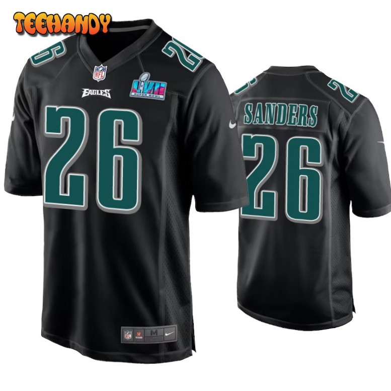 Philadelphia Eagles Miles Sanders Super Bowl LVII Black Fashion Jersey