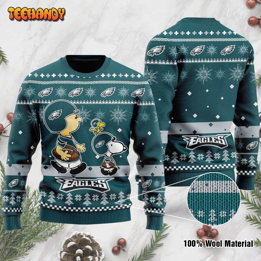 Philadelphia Eagles Snoopy LMTH Ugly Christmas Sweater, Ugly Sweater