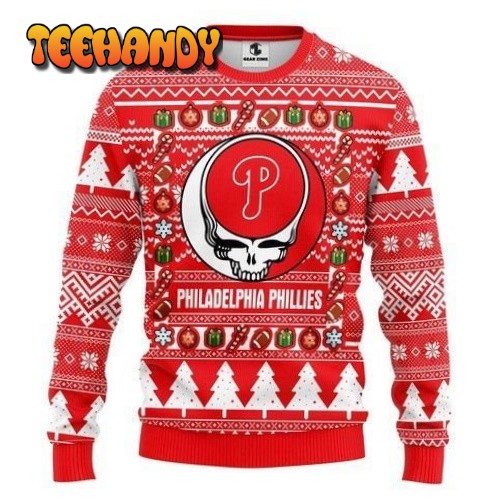 Philadelphia Phillies Grateful Dead Ugly Christmas Sweater