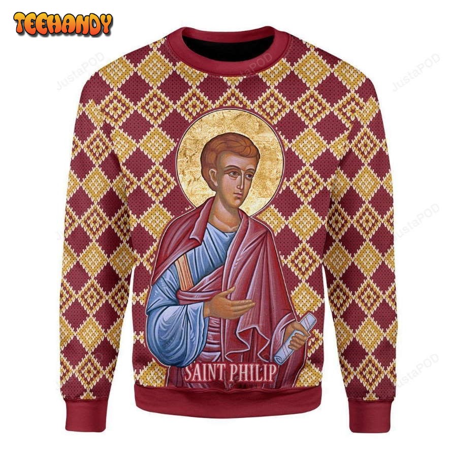 Philip The Apostle Ugly Christmas Sweater, All Over Print Sweatshirt