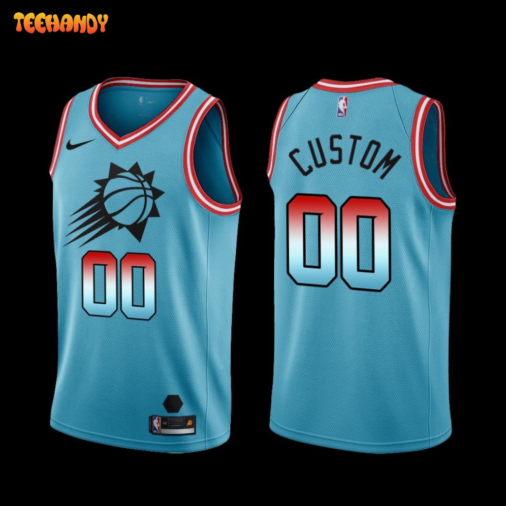 Phoenix Suns Custom 00 Turquoise Jersey 2022-23 City Edition - Bluefink