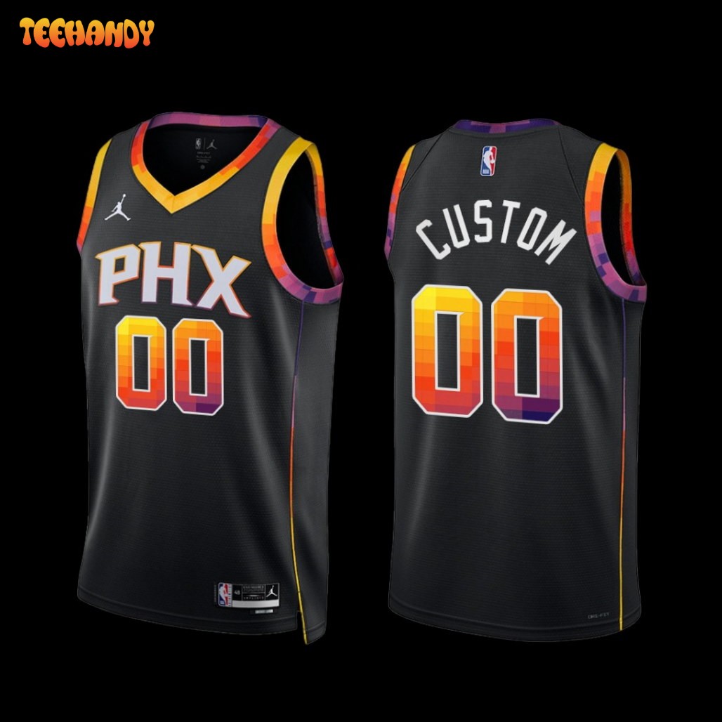 Phoenix Suns Custom 00 Black 2022-23 Statement Edition Men Jersey