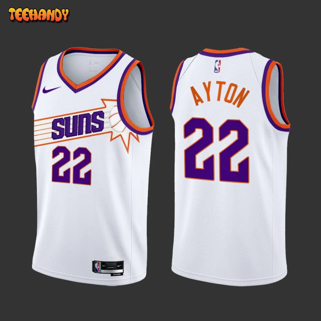 Phoenix Suns Deandre Ayton 2023-24 White Association Edition Jersey