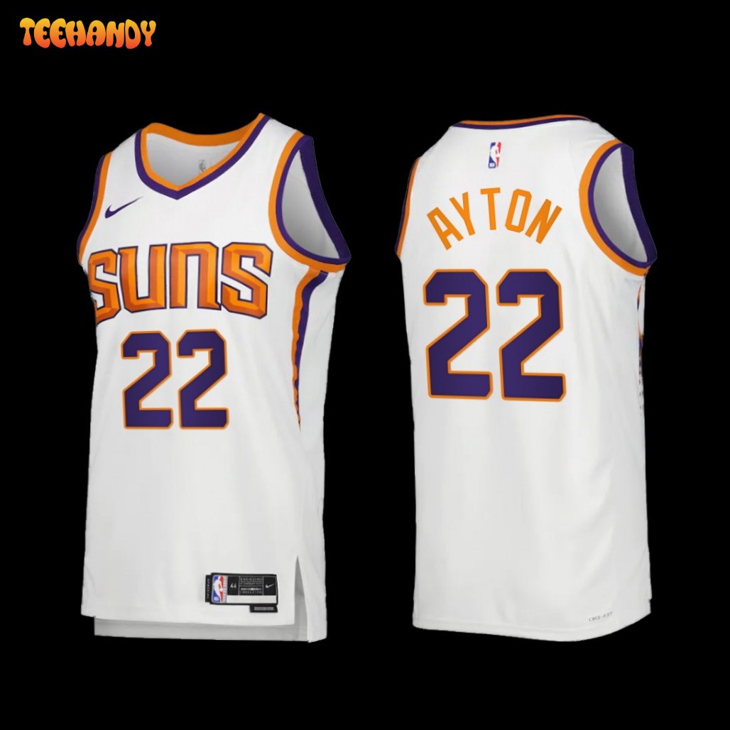 Phoenix Suns Deandre Ayton 2023 White Association Edition Jersey