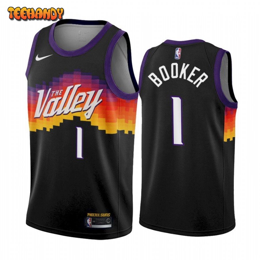 Phoenix Suns Devin Booker 2021 Valley City Black Jersey