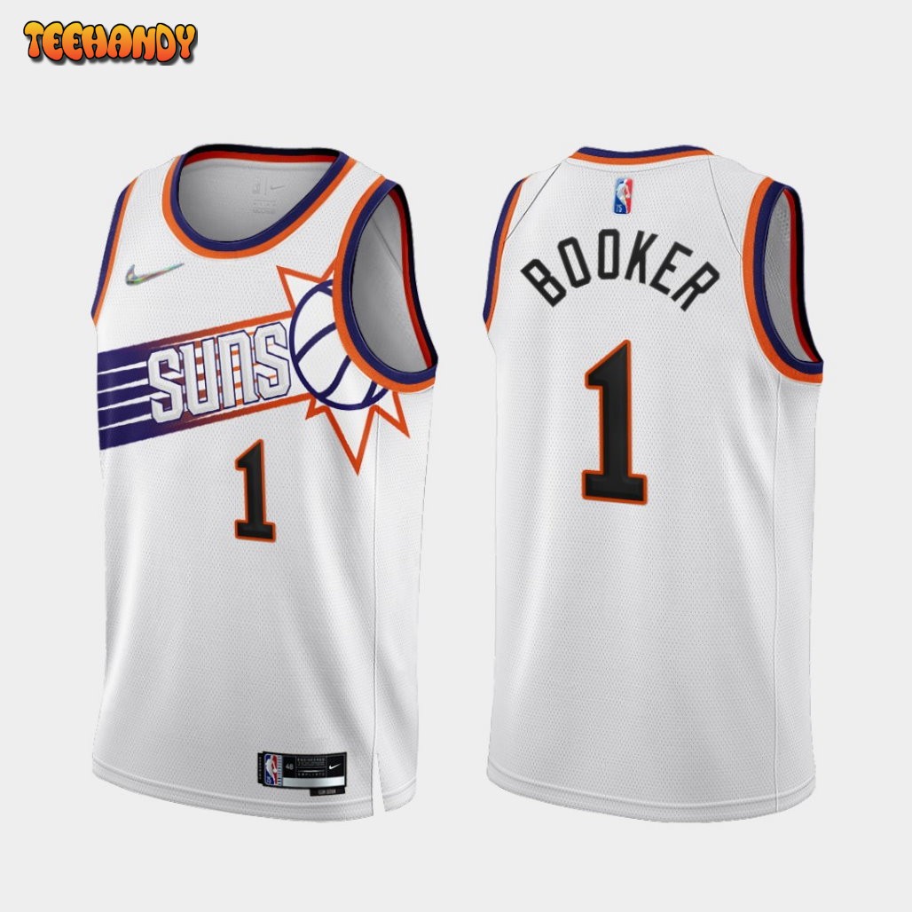 Phoenix Suns Devin Booker 2022-23 White Association Edition Jersey