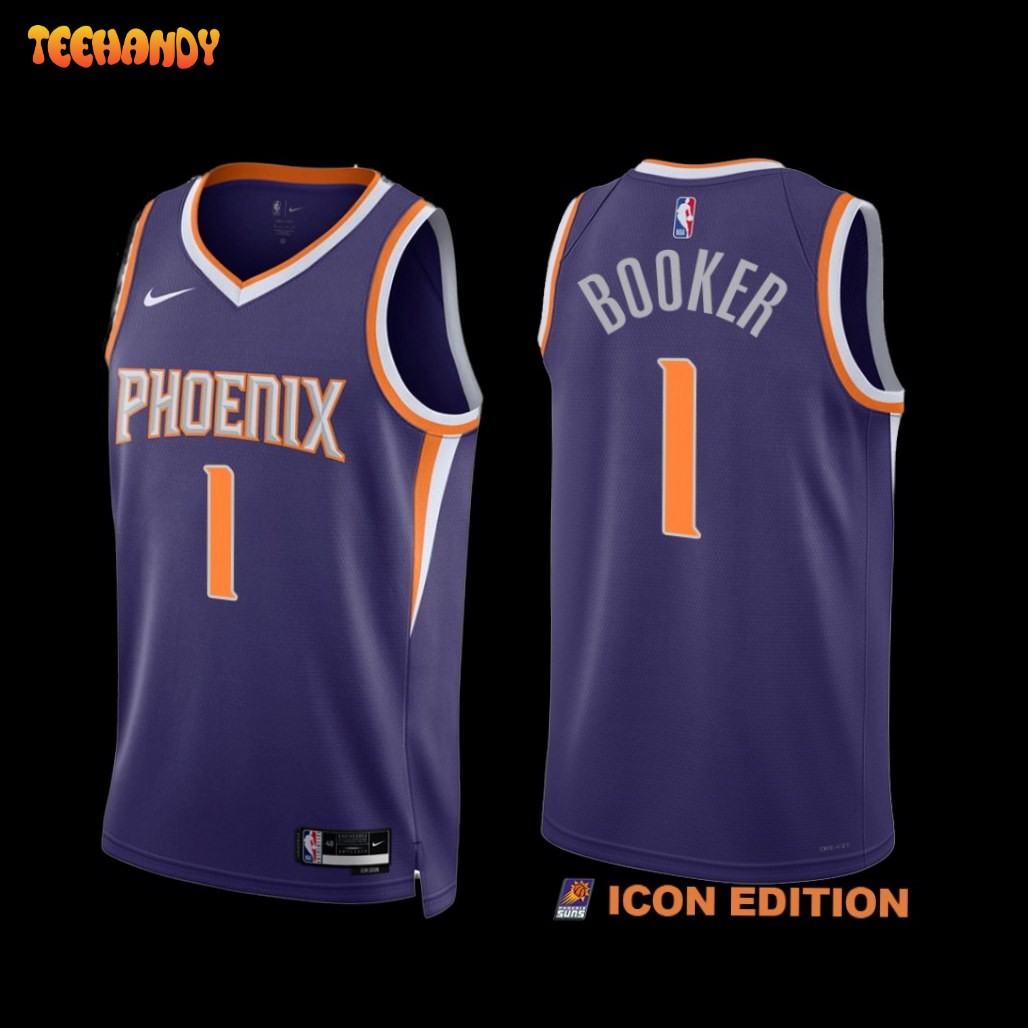 Phoenix Suns Devin Booker 2023 Purple Icon Edition Jersey