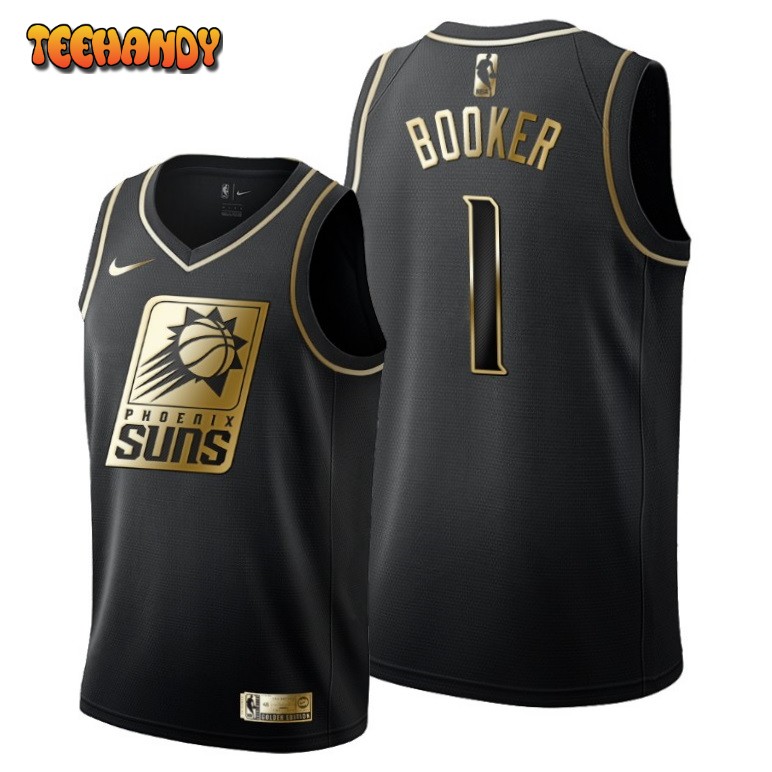 Phoenix Suns Devin Booker Black Golden Jersey