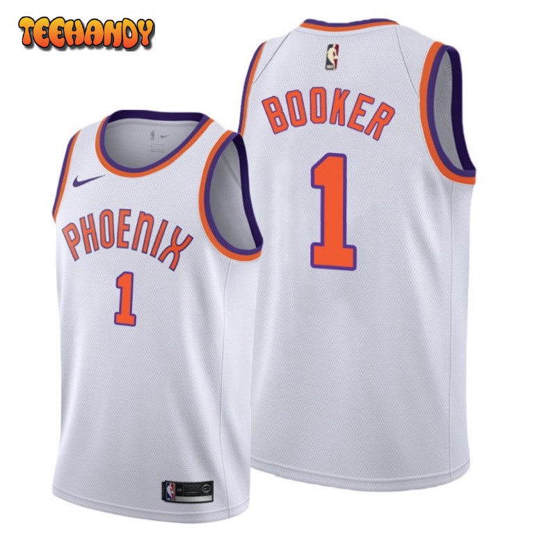 Phoenix Suns Devin Booker White Throwback Jersey