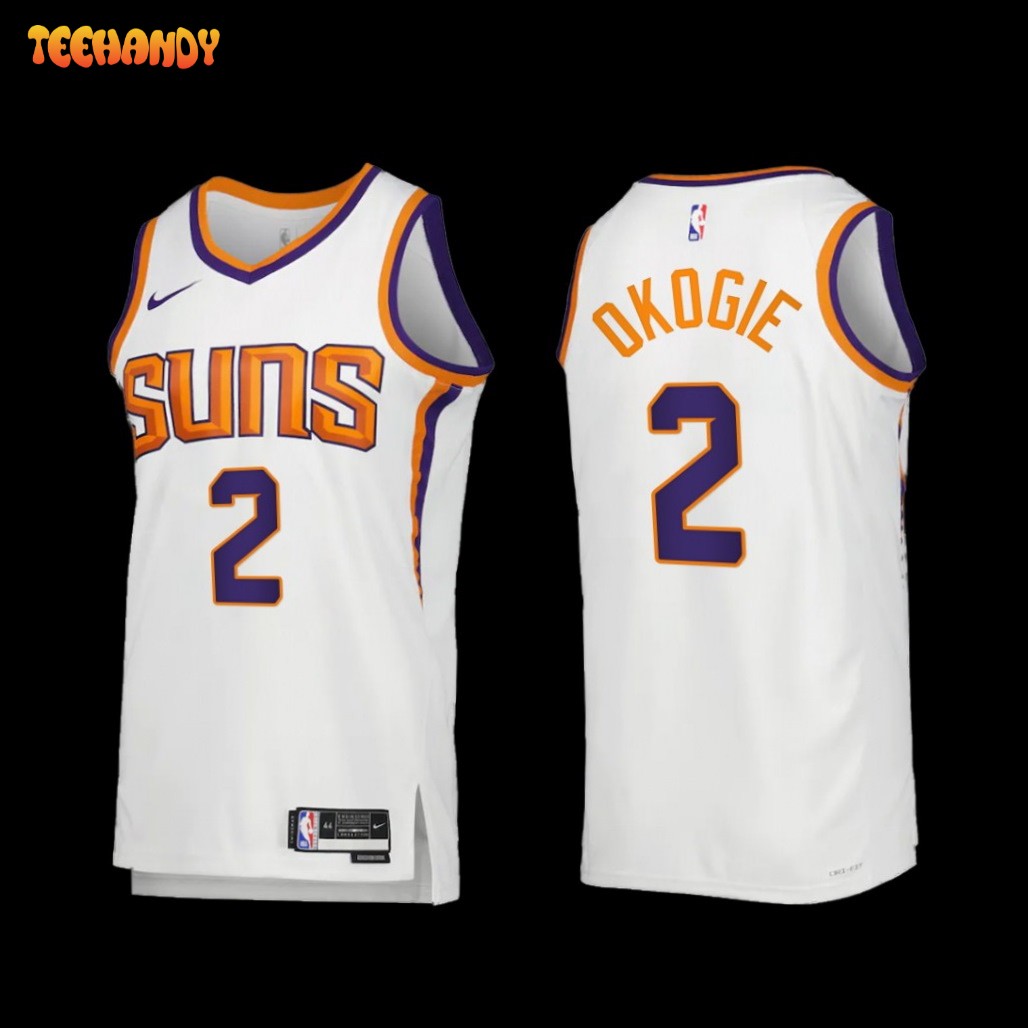 Phoenix Suns Josh Okogie 2022-23 White Association Edition Jersey