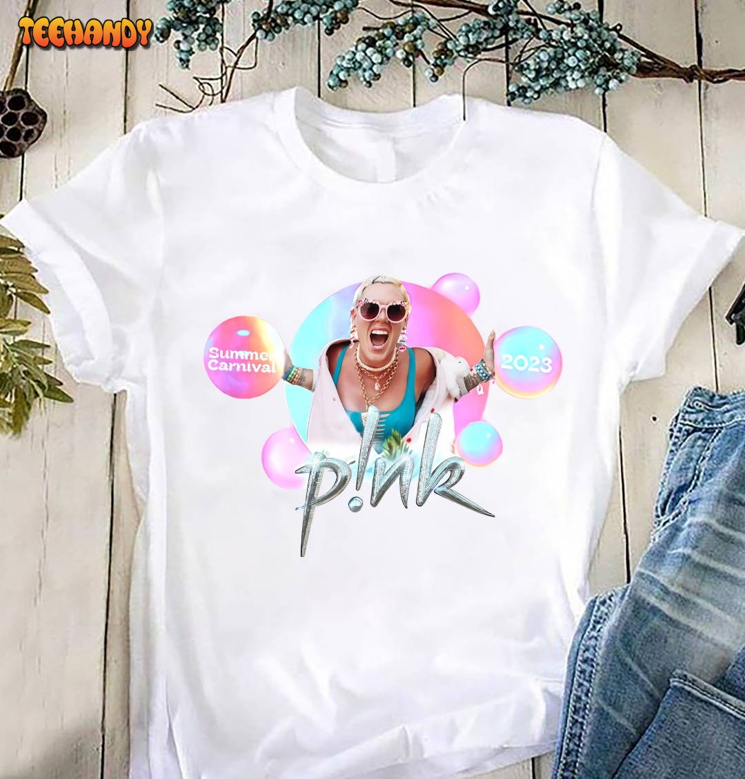 Pink On Tour Shirt, P!nk Summer Carnival 2023 Festival Tour T-shirt