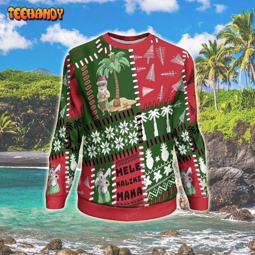 Polynesian Hawaii Ugly Christmas Sweater, All Over Print Sweatshirt, Ugly Sweater