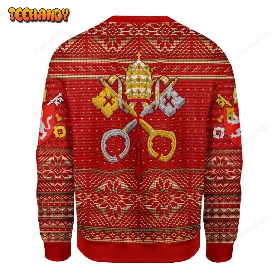 Pope Leo XII Coat of Arms Ugly Christmas Sweater, All Over Print Sweatshirt