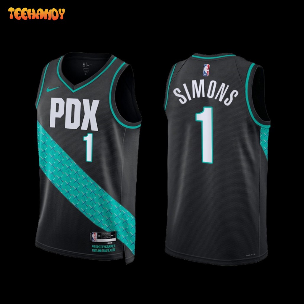 Portland Trail Blazers Anfernee Simons 2022-23 City Edition Jersey Black